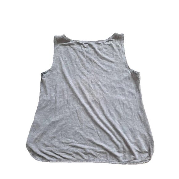 Eileen Fisher Hemp Organic Cotton Twist Scoop Top Neck Shell Gray S/P A001081 - Picture 3 of 9